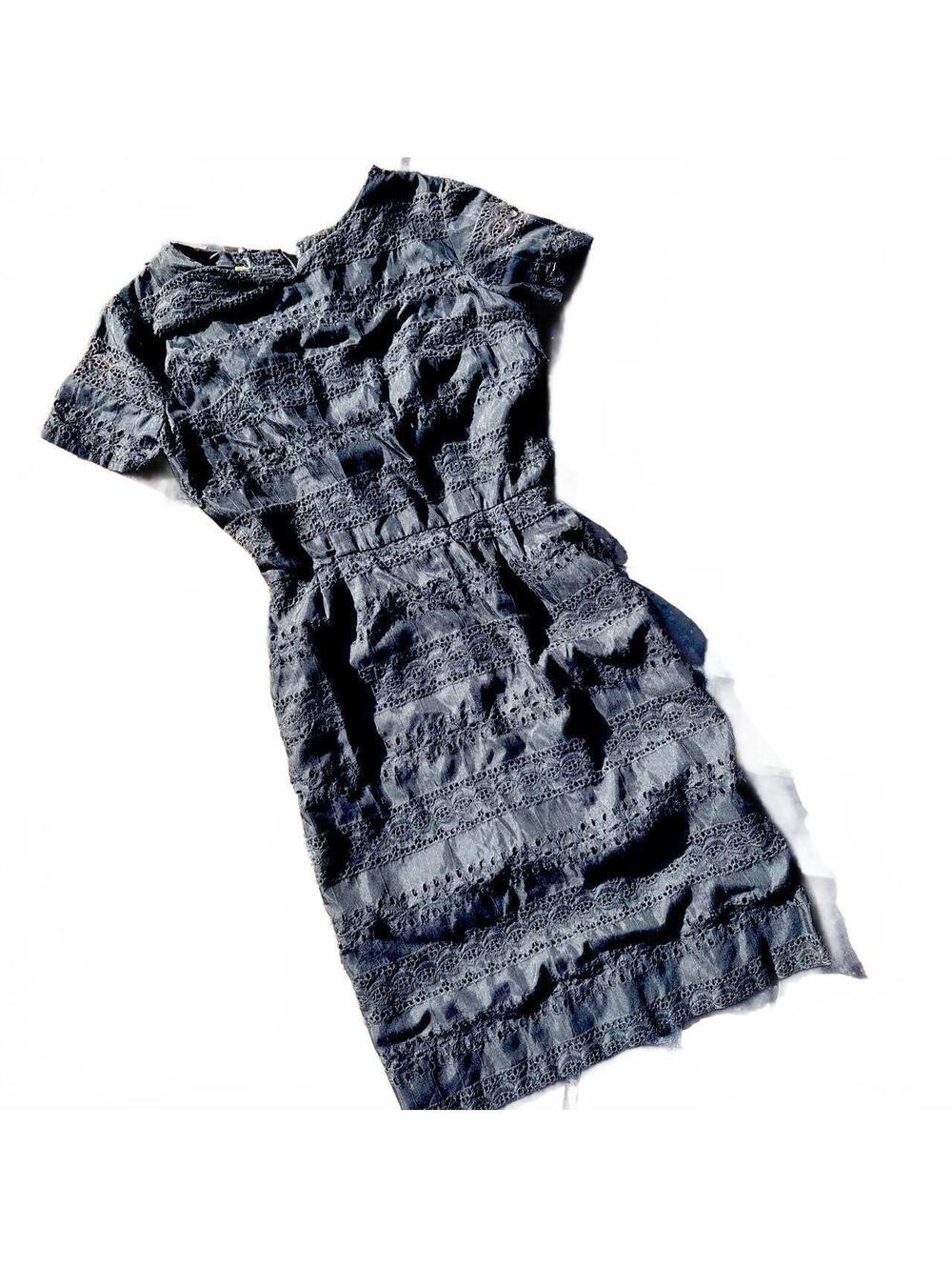 American Vintage Women's Black and Grey Dress